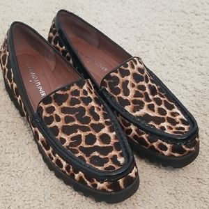 Donald pliner leopard fur loafers 6.5